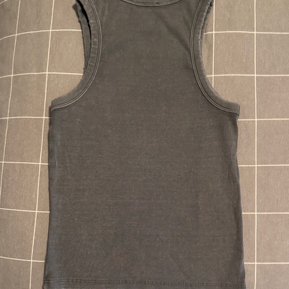 Zara Charcoal Ribbed Racerback tank - Picture 3 of 5